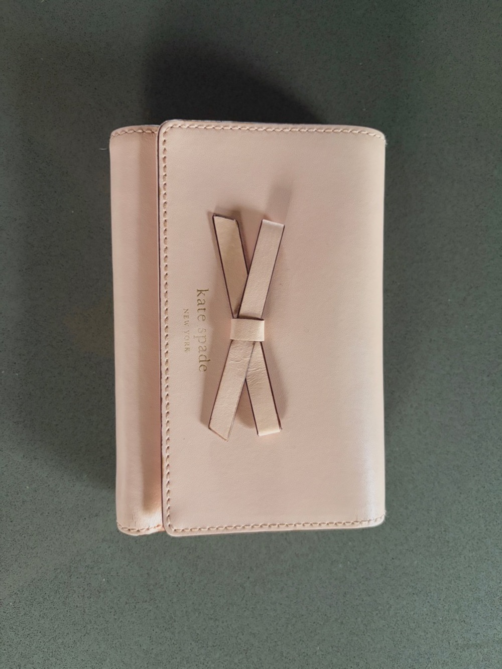kate spade NY Light Blush Leather Bow Wallet